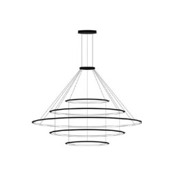 LedsC4 - Luminaria colgante circular pequeña 2700K ON-OFF negro