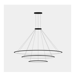 LedsC4 - Luminaria colgante circular pequeña 3000K ON-OFF negro