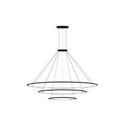 LedsC4 - Luminaria colgante circular grande 2700K ON-OFF negro