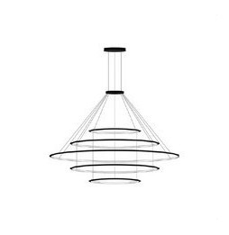 LedsC4 - Luminaria colgante circular pequeña 3000K ON-OFF negro