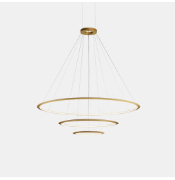 LedsC4 - Luminaria superficie Circular Inward Light 4000K On / Off 109.1W dorado 1548xLED