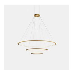 LedsC4 - Luminaria superficie Circular Inward Light 4000K 0-10V 77.3W dorado 1080xLED