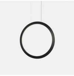 LedsC4 - Luminaria colgante circular vertical INWARD 600mm LED 31,7W 1475lm 3000K 0-10V negro