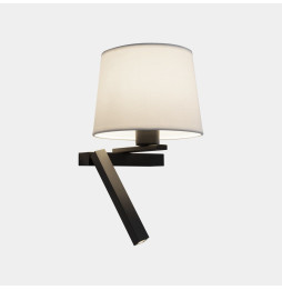 LedsC4 - Aplique HALL LED E27 2, 15W 2700K negro 150lm