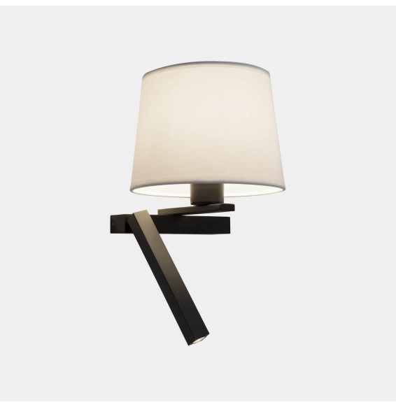 LedsC4 - Aplique HALL LED E27 2, 15W 2700K negro 150lm