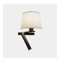 LedsC4 - Aplique HALL LED E27 2, 15W 2700K negro 150lm