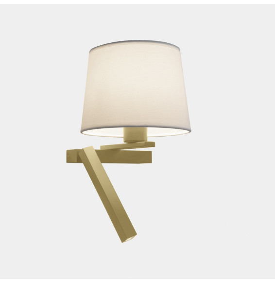 LedsC4 - Aplique HALL LED E27 2, 15W 2700K oro mate 150lm