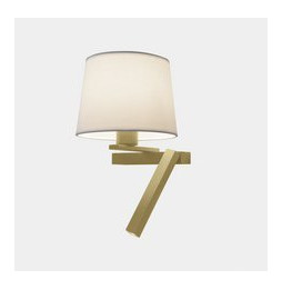 LedsC4 - Aplique HALL LED E27 2, 15W 2700K oro mate 150lm ON-OFF