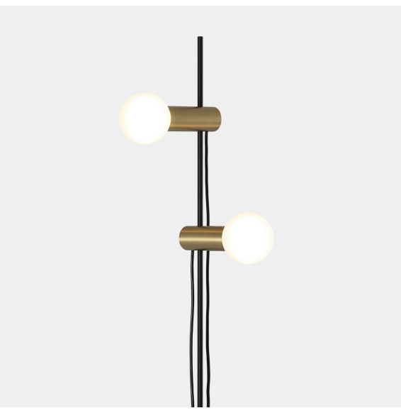LedsC4 - Luminaria pie de salón Nude E27 E27 30W negro