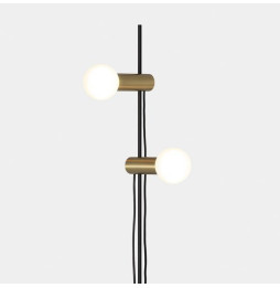 LedsC4 - Luminaria pie de salón Nude E27 E27 30W negro