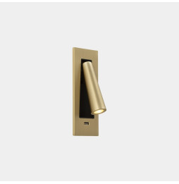 LedsC4 - Luz de lectura GAMMA SR USB LED 2.1W 2700K oro mate 137lm