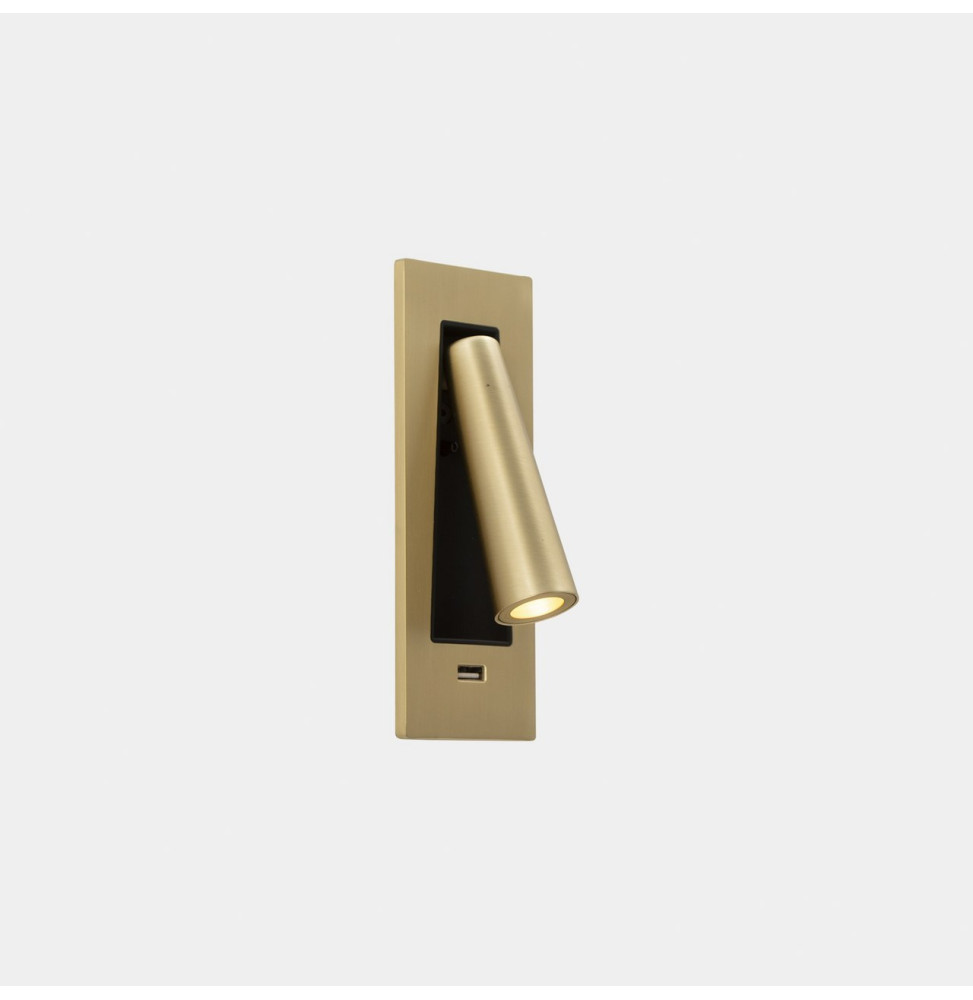 LedsC4 - Luz de lectura GAMMA SR USB LED 2.1W 2700K oro mate 137lm