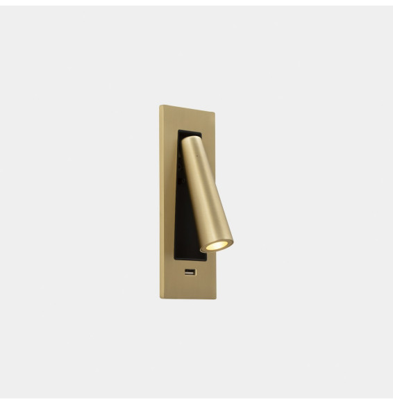 LedsC4 - Luz de lectura GAMMA SR USB LED 2.1W 2700K oro mate 137lm