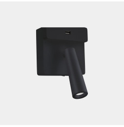 LedsC4 - Luz de lectura GAMMA USB LED 2.2W 2700K negro 123lm