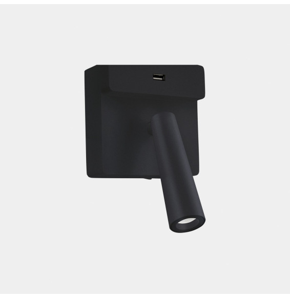 LedsC4 - Luz de lectura GAMMA USB LED 2.2W 2700K negro 123lm