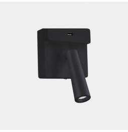 LedsC4 - Luz de lectura GAMMA USB LED 2.2W 2700K negro 123lm