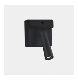 LedsC4 - Luz de lectura GAMMA USB LED 2.2W 2700K negro 123lm