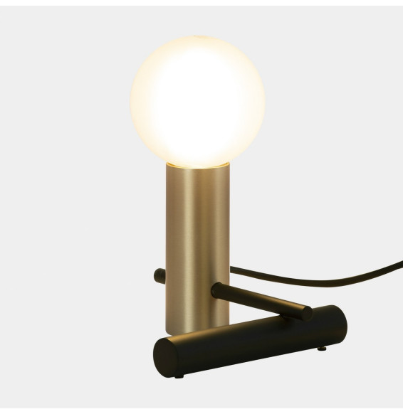LedsC4 - Luminaria sobremesa Nude E27 15W oro mate
