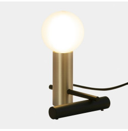 LedsC4 - Luminaria sobremesa Nude E27 15W oro mate