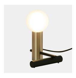 LedsC4 - Luminaria sobremesa Nude E27 15W oro mate