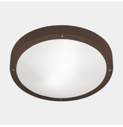 LedsC4 - Plafón IP66 BASIC E27 E27 15, 15W marrón