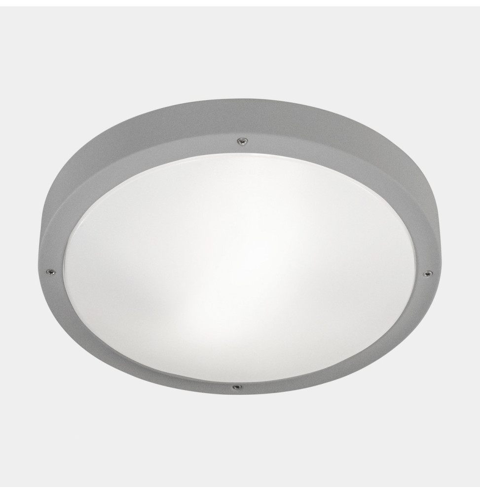 LedsC4 - Plafón IP66 BASIC E27 E27 15, 15W gris
