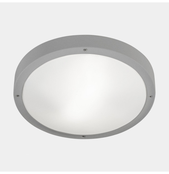 LedsC4 - Plafón IP66 BASIC E27 E27 15, 15W gris