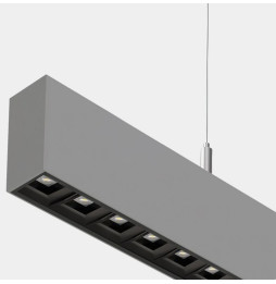 LedsC4 - Sistema lineal Infinite Pro 1136mm Up&Down Opticell 14.2, 26.1W blanco neutro 4000K CRI 90 ON-OFF gris IP40 8580lm