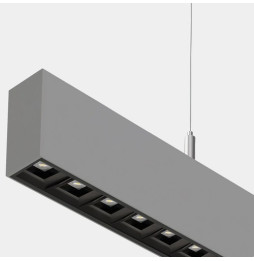 LedsC4 - Sistema lineal Infinite Pro 1136mm Up&Down Opticell 29.3, 26.1W 3000-4000K CRI 90 ON-OFF gris IP40 7994lm