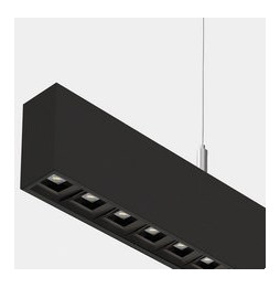 LedsC4 - Sistema lineal Infinite Pro 1136mm Up&Down Opticell 29.3, 26.1W blanco cálido 3000K CRI 90 DALI-2/PUSH negro IP40 7994l
