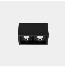 LedsC4 - Downlight MULTIDIR SURFACE SMALL DOUBLE 14.6W blanco cálido 2700K CRI 90 16.5º DALI-2 negro IN IP20 / OUT IP54 1726lm