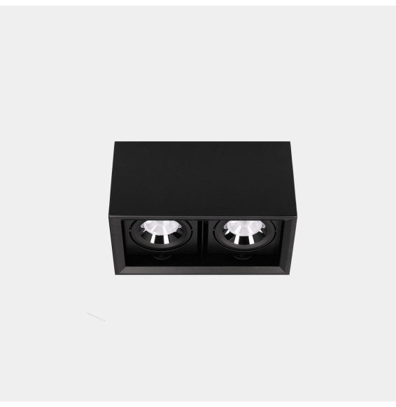 LedsC4 - Downlight MULTIDIR SURFACE SMALL DOUBLE 14.6W blanco cálido 2700K CRI 90 16.5º DALI-2 negro IN IP20 / OUT IP54 1726lm