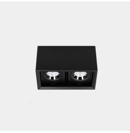 LedsC4 - Downlight MULTIDIR SURFACE SMALL DOUBLE 14.6W blanco cálido 2700K CRI 90 16.5º DALI-2 negro IN IP20 / OUT IP54 1726lm