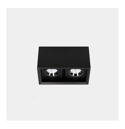LedsC4 - Downlight MULTIDIR SURFACE SMALL DOUBLE 14.6W blanco cálido 2700K CRI 90 16.5º DALI-2 negro IN IP20 / OUT IP54 1726lm