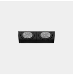LedsC4 - Downlight MULTIDIR TRIMLESS SMALL DOUBLE 21.4W blanco cálido 3000K CRI 90 17.6º negro IN IP20 / OUT IP54 2288lm