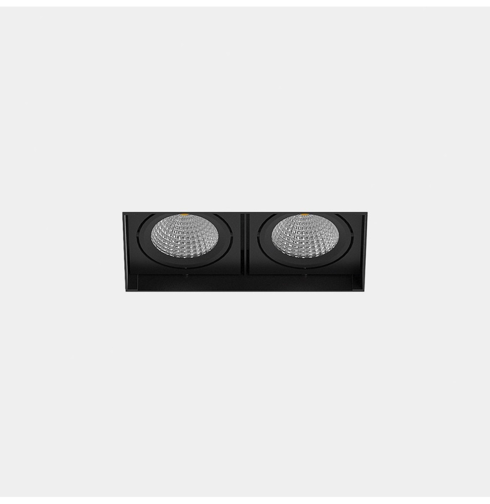 LedsC4 - Downlight MULTIDIR TRIMLESS SMALL DOUBLE 21.4W blanco cálido 2700K CRI 90 24.5º negro IN IP20 / OUT IP54 2174lm LedsC4 - Downlight MULTIDIR TRIMLESS SMALL DOUBLE 21.4W blanco cálido 2700K CRI 90 24.5º negro IN IP20 / OUT IP54 2174lm