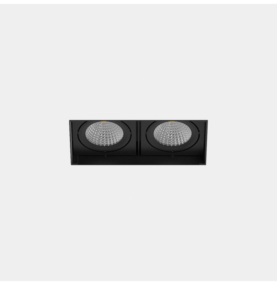LedsC4 - Downlight MULTIDIR TRIMLESS SMALL DOUBLE 21.4W blanco cálido 2700K CRI 90 61.9º Casambi negro IN IP20 / OUT IP54 2174lm