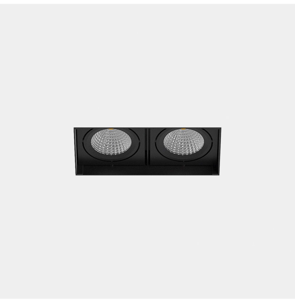 LedsC4 - Downlight MULTIDIR TRIMLESS SMALL DOUBLE 21.4W blanco cálido 3000K CRI 90 24.5º negro IN IP20 / OUT IP54 2288lm LedsC4 - Downlight MULTIDIR TRIMLESS SMALL DOUBLE 21.4W blanco cálido 3000K CRI 90 24.5º negro IN IP20 / OUT IP54 2288lm