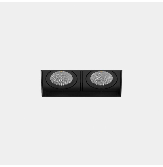 LedsC4 - Downlight MULTIDIR TRIMLESS SMALL DOUBLE 21.4W blanco cálido 3000K CRI 90 61.9º Casambi negro IN IP20 / OUT IP54 2288lm