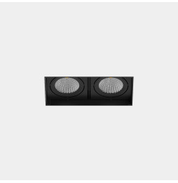 LedsC4 - Downlight MULTIDIR TRIMLESS SMALL DOUBLE 21.4W blanco cálido 2700K CRI 90 61.9º negro IN IP20 / OUT IP54 2174lm