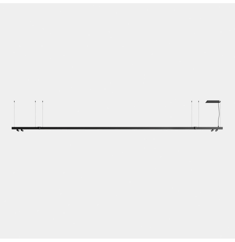 LedsC4 - Luminaria lineal APEX_2_SPOTS_D50_AW58 42W blanco cálido 2700K CRI 90 DALI blanco IP40 3419lm