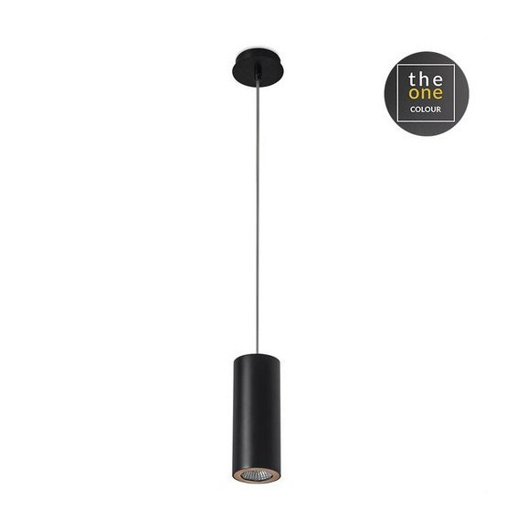 LedsC4 - Luminaria GOLGANTE PIPE 1xGU10 negro / dorado