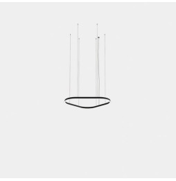 LedsC4 - Luminaria colgante triangular Geometric Mini 1000mm LED 64 blanco cálido 2700K ON-OFF blanco 3762lm