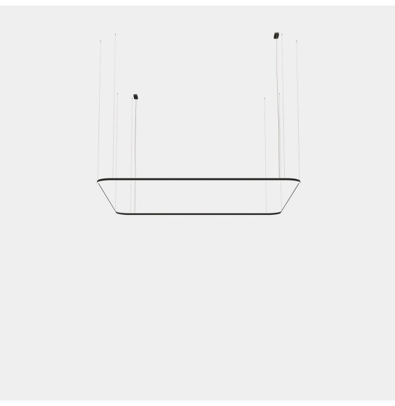 LedsC4 - Luminaria colgante cuadrada Geometric superficie 4000x4000mm LED 315 blanco cálido 3000K ON-OFF blanco 20449lm