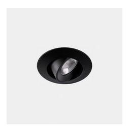 LedsC4 - Downlight Play Flat Round Adjustable 10.5 4000K CRI 90 8° PHASE CUT negro IN IP20 / OUT IP23 587lm