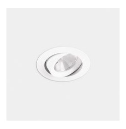 LedsC4 - Downlight Play Flat Round Adjustable 10.5 3000K CRI 90 8° PHASE CUT blanco IN IP20 / OUT IP23 549lm
