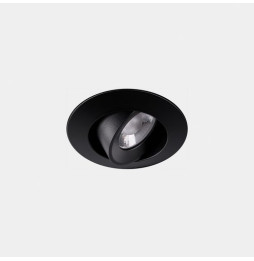 LedsC4 - Downlight Play Flat Round Adjustable 10.5 3000K CRI 90 8° ON-OFF negro IN IP20 / OUT IP23 549lm