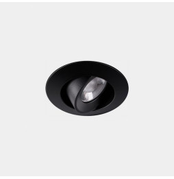 LedsC4 - Downlight Play Flat Round Adjustable 10.5 2700K CRI 90 8° PHASE CUT negro IN IP20 / OUT IP23 511lm