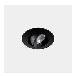 LedsC4 - Downlight Play Flat Round Adjustable 10.5 2700K CRI 90 8° PHASE CUT negro IN IP20 / OUT IP23 511lm