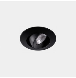 LedsC4 - Downlight Play Flat Round Adjustable 8.5 3000K CRI 90 8° negro IN IP20 / OUT IP23 549lm